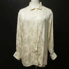 #anc アニエスベー agnes b. シャツ ブラウス 2 アイボリー シルク 花柄 ヴィンテージ フランス製 レディース [972968]のサムネイル