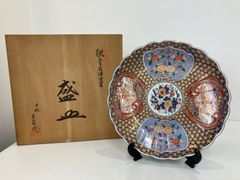 ☆賞美堂　其泉窯 日肥其泉　昭和年製　大皿