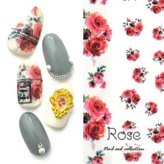 【送料無料】フラワー 薔薇 ライン | ジェルネイル ネイル ネイル用品 ジェル シール デコ用品 貼るだけ ジェルネイルシール 花柄 花 ネイルアート ジェルネイルアート ネイルグッズ フラワーネイル ネイル工房 【フラワーネイルシール】