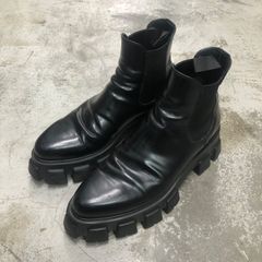 PRADA チェルシー  モノリス レザー サイドゴア ブーツ  2TE175 プラダ 8 89529A1