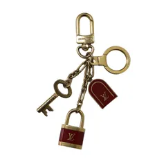 LOUIS VUITTON ルイヴィトン ポルトクレ カドゥナ バッグチャーム M60073 / キーホルダー 鍵 南京錠 ロゴ シグネチャー ゴールド レッド イタリア製【レディース】のサムネイル