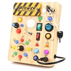 知育玩具 1 2 ビジーボード 3歳誕生日プレゼント男の子 女の子 モンテッソーリ 知育玩具 LED おもちゃ Joyreal 指先知育 早期開発