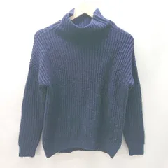 ◇ JOURNAL STANDARD relume ウール50% ハイネック 長袖 ニット セーター サイズF ネイビー レディース E  【1402200020656】