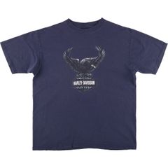 古着 00年代 ハーレーダビッドソン Harley-Davidson 鷲柄 イーグル柄 モーターサイクル バイクTシャツ メンズXL相当/eaa585328