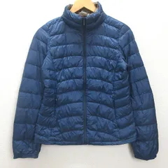 C■ユニクロ/UNIQLO ウルトラライトダウンジャケット【M】青/LADIES/w18【中古】■