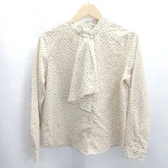 ◇ ⊂ N. Natural Beauty Basic 水玉 ドット 長袖 ブラウス カットソー サイズM ベージュ レディース E  【1503050042222】