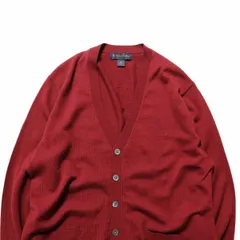 ブルックスブラザーズ メリノウール ニットカーディガン (M) 薄手 赤系 BROOKSBROTHERS アメリカ古着 USED  ビンテージ ヴィンテージ