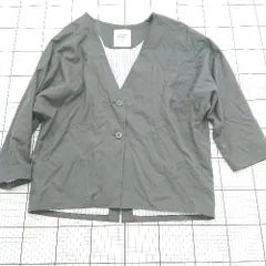 ◇ ⊂ PAGE BOY ページボーイ ストライプ 長袖 ノーカラージャケット サイズ表記なし グレー系 レディース E  【1508060021915】のサムネイル