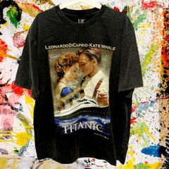 タイタニック Tシャツ リプリント 半袖 メンズ L XL TITANIC ロマンス映画 新品未使用 レトロ 個性的 奇抜 エモい 映画T カットソー 攻め 前衛的 ヴィンテージリプリント  古着 好き綿 男性 衣類 トップス お洒落 ハイデザイン 男性