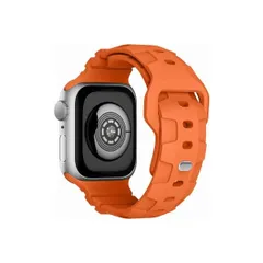 Apple watch バンド 49mm 45mm 44mm 42mm 交換用 シリコンバンド アップルウォッチベルトバンド iWatch オレンジ