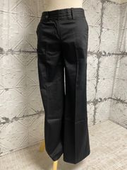 e-128【未使用品】タグ付き ブラック パンツ ストレート レディース ファッション エレガント