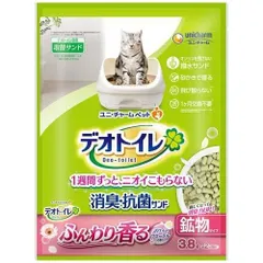 訳あり 7袋セット バラ デオトイレ ふんわり香る消臭・抗菌サンド ホワイトフローラルの香り 3.8Ｌ ×7袋セット 猫砂【北海道/沖縄/離島発送不可】