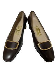 Z1343 SALVATORE FERRAGAMO サルバトーレフェラガモ パンプス ブラウン サイズ6D