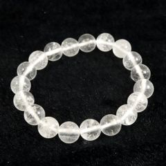 貫通穴無し高透明 AAランク水晶ブレスレット 大玉 ｜15mm 内径17cm