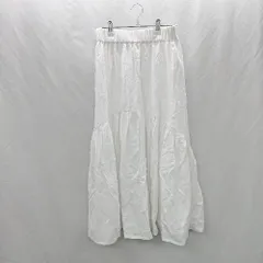 ◇ ⊂ Shellyisland シェリーアイランド シャーリング ロング フレア ロングスカート サイズF ホワイト系 レディース E  【1506130013891】