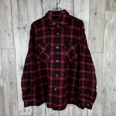 OLD UNIQLO 90s ユニクロ 厚地 肉厚 長袖 ウール チェック ネルシャツ ジャケット メンズ L サイズ