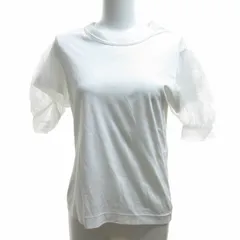 ノワールケイニノミヤ  kei ninomiya Tシャツ カットソー 切替 チュール フリル 半袖 日本製 白 ホワイト Sサイズ ■GY09のサムネイル