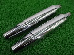 バイク フィッシュテール マフラー 右用2本 SR400 W400 シャドウ