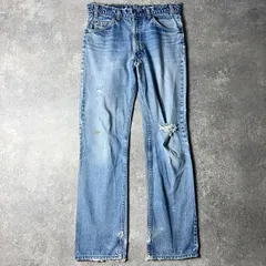 雰囲気系 90s USA製 Levis 517 0215 フレア デニム パンツ 34 32 / 90年代 アメリカ製 リーバイス オールド クラッシュ ダメージ