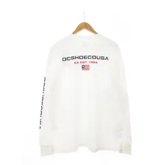ディーシーシューズ DC SHOES オーバーサイズ スリーブロゴ バックプリントロンT XL 白 ホワイト DLT224064 /AH20 ■GY18のサムネイル