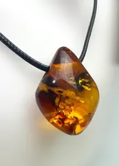 美品 【神秘の輝き】バルト海産 天然琥珀大粒ペンダント 癒しのお守り