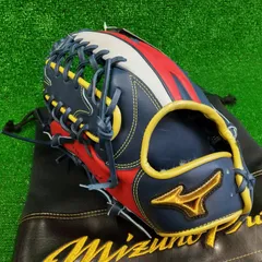 限定 ミズノプロ 軟式用グラブ 外野手 左投用 Dブルー×赤 勝色コレクションのサムネイル