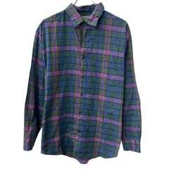 McGREGOR 長袖 チェックシャツ L グリーン マックレガー 胸ポケット チェック柄 長袖シャツ トップス 春物 a710-5470