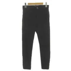 ザラ ZARA パンツ スキニー レギパン サイドラインストーン ストレッチ ブラック 黒 S