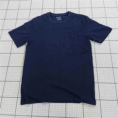 ◇ ⊂ nano universe ナノユニバース コットン混 半袖 Tシャツ サイズL ネイビー系 メンズ E  【1509100080640】