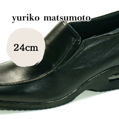 パンプス 黒 レディース 23 厚底 通勤 仕事 本革 卒業式 入学式 yuriko matsumoto ユリコ マツモト