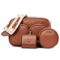 マイケルコース バッグ MICHAEL KORS レザー ジェット セット トラベル ミディアム マルチポーチ 2点セット スモール クロスボディ 斜めがけ ショルダーバッグ ラゲージ 35S2GTTC6L