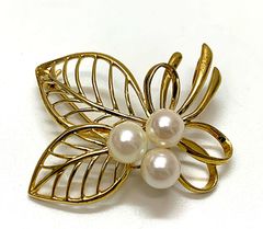 k18 6g MIKIMOTO ミキモト パール ブローチ ヴィンテージ レトロ