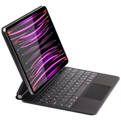 【数量限定】Smart Magic 第3世代 第4世代 第5世代 第6世代 12.9インチ Keyboard Pro (M2) inch 13 Air 日本語タブレットキーボード付きケースカバー【日本語取扱説明書付き】(黑) iPad Apple for 日本