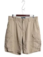 【お得なクーポン配布中!】 ヴィンテージ 加工 00s ポロ ラルフローレン コットン チノ カーゴ ショーツ メンズ 36 オールド ショートパンツ ミリタリー ノータック