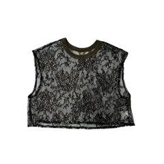 （美品）MARGE（マージ）　LACE SHORT GILLET（レース　ショート　ジレ）