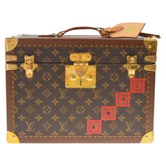 LOUIS VUITTON (ルイヴィトン) ×市川海老蔵 モノグラム ボワットファルマシー トランクバッグ 化粧ケース ブラウン M20407