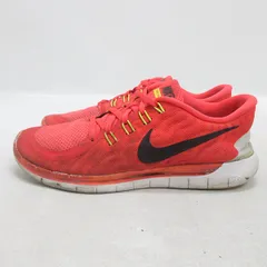 H■【27.5cm】ナイキ/NIKE 724382 フリー5.0 ランニングシューズ スニーカー/橙系/MENS■61【中古】