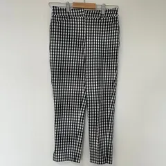 極美品　【NATURAL BEAUTY BASIC】ナチュラルビューティーベイシック　ブラック系　XS　パンツ　ギンガムチェック