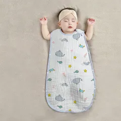 ☆ C×クジラ ☆ S(0-1.5歳) ☆ 6重ガーゼスリーパー 綿100％ 通年用 ガーゼスリーパー 6重 スリーパー ガーゼ ベビースリーパー 赤ちゃん ベビー キッズ 女の子 男の子 綿 コットン 春 夏 秋 冬 おくるみ お昼寝 ねんね 保温 通気性