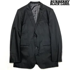 BURBERRY BLACK LABEL テーラードジャケット ノバチェック シャドーストライプ 背抜き Sサイズ ブラック 黒 バーバリーブラックレーベル