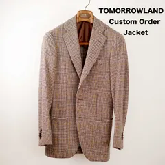 TOMORROWLAND(トゥモローランド）オーダー 3ボタン　ジャケット　Col:ブラウン　グレンチェック