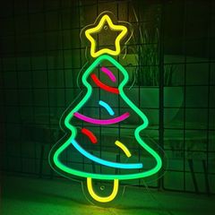 ネオンライト クリスマスツリー クリスマス アクリル LED ネオンサイン Xmas Christmas イルミネーション 装飾 おしゃれ かわいい きれい キラキラ カラフル