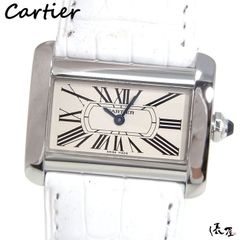【国際保証書】カルティエ ミニ タンク ディヴァン QZ 極美品 SS レディース Cartier 時計 腕時計 中古【送料無料】