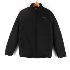プーマ 中綿ブルゾン ジップアップ ジャケット ジャンパー アウター スポーツウェア メンズ US Mサイズ ブラック PUMA 【中古】