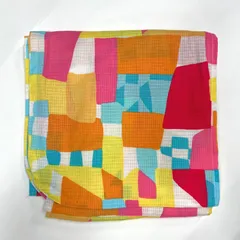 （中古品） キッズ こども 浴衣 綿 110cm 積み木 カラフル 夏 花火 祭り [M0656]