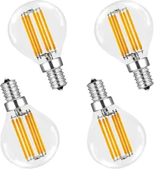 §ｋｌ∞ＬＥＥ＼Ｋｏｒｅｙｏｓｈｉ＼Ｌｉｗｅｉｋｅ KY LEE LED電球G45 E14口金 電球色 6W 2700K 広配光タイプ クラシック オリジナルランプ レトロ電球 雰囲気重視 フィラメントLED電球 4個入(ST64-6Wx4-T)
