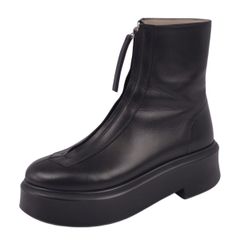 美品 ザロウ THE ROW ブーツ Zipped Boot ショートブーツ フ
