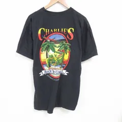 XL/古着 半袖 Tシャツ メンズ ワニ 胸ポケット付き 大きいサイズ コットン クルーネック 黒 ブラック 25jun28 中古