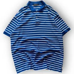 230501BKK7● NAUTICA border polo shirts ノーティカ ボーダー柄 半袖 半袖シャツ (XXL) ボーダーシャツ ポロシャツ ビンテージ vintage