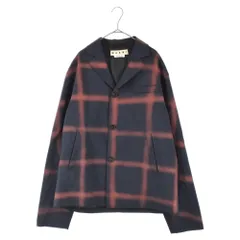MARNI (マルニ) 21AW スプレーチェック テーラードジャケット ネイビーのサムネイル